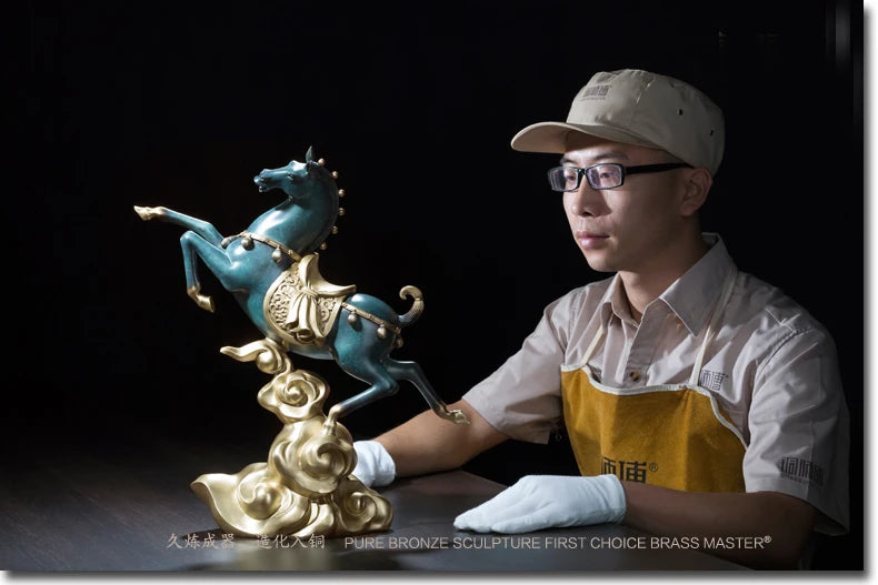 2023 high grade Good luck Royal Wealth Fortune horse mascot HOME OFFICE company decoration bring wealth money bronze Sculpture