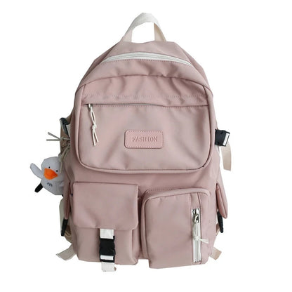 2023 new Fashion Female Bookbag Canvas Women Backpack for Teenagers Girl College Men Black School Bag Student Schoolbag Mochila