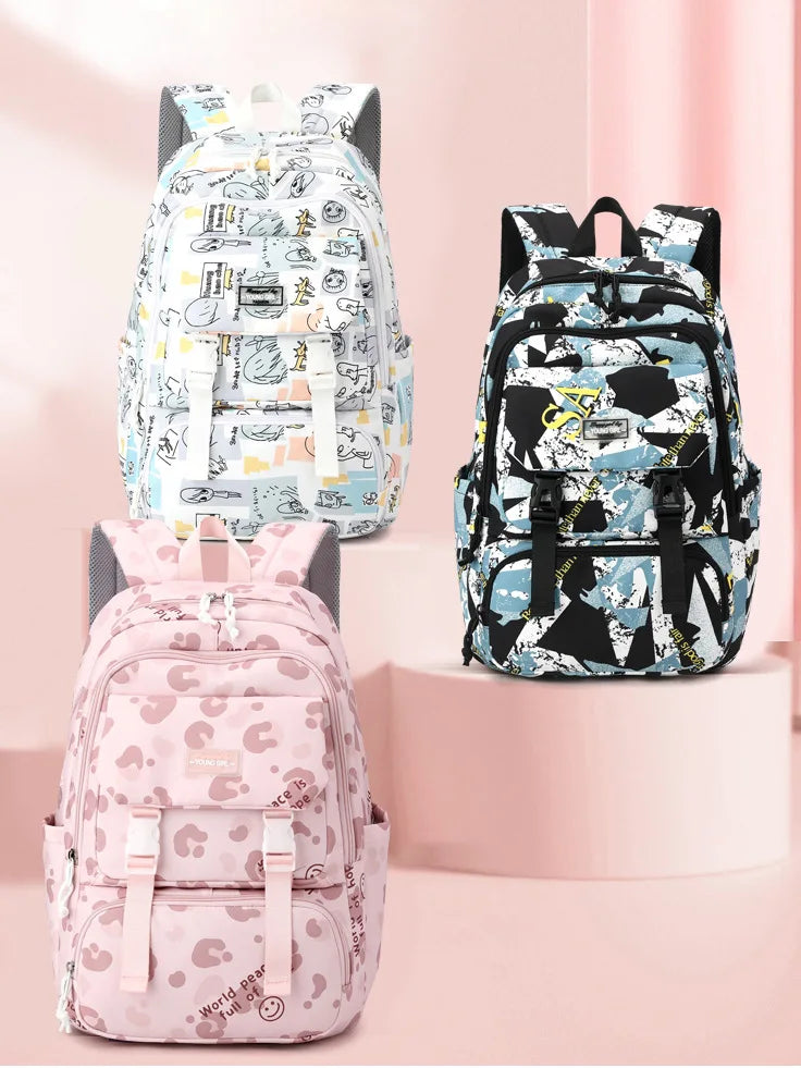 2023 new Girls School Bags for Teenagers Student Primary Schoolbag Backpack Kids Large Capacity Casual College Style Backpacks