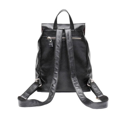2023 summer new street trend luggage leather backpack Leather belt decorative women's backpack