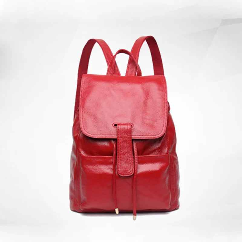 2023 summer new street trend luggage leather backpack Leather belt decorative women's backpack