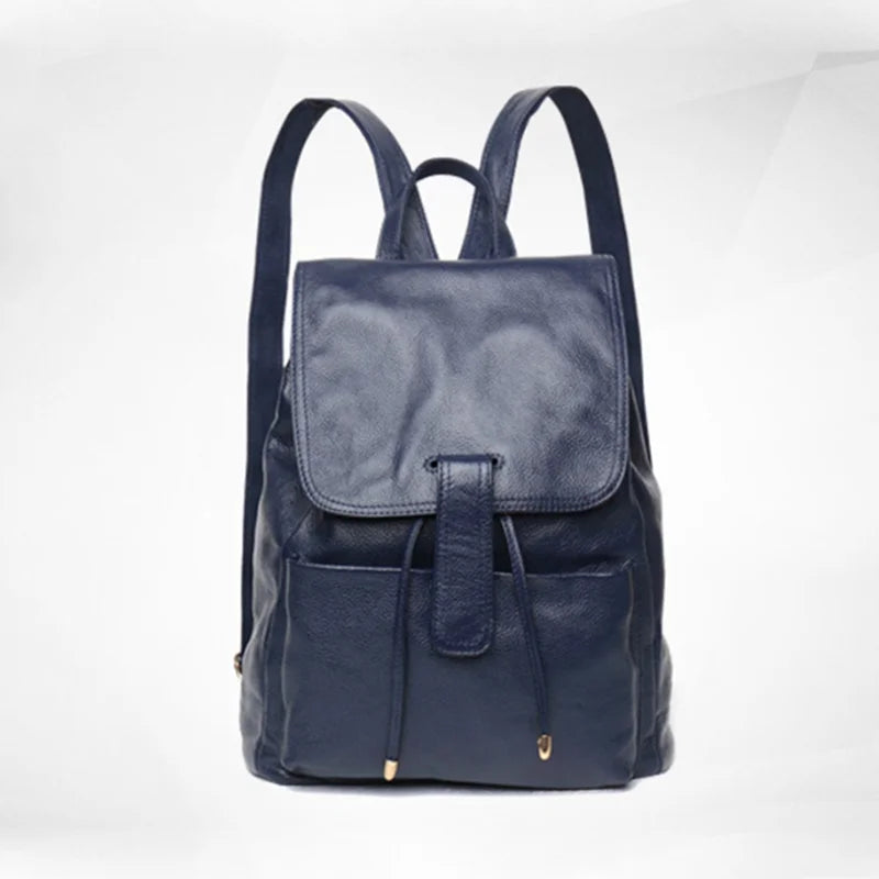 2023 summer new street trend luggage leather backpack Leather belt decorative women's backpack