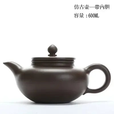 2023New Chinese Purple Clay Tea Pot Chinese Kung Fu Zisha Large Capacity With Filter Handle Hand-painted Teapot Kettle Set