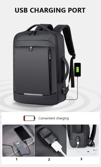 2023new Business Laptop Backpack Waterproof Notebook For Men School Book Bag Expandable Multifunction USB Charging Man Backpacks