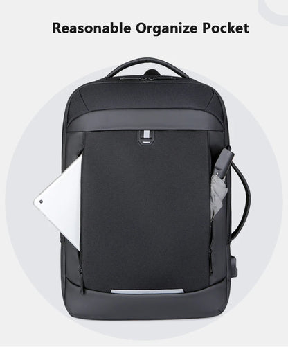 2023new Business Laptop Backpack Waterproof Notebook For Men School Book Bag Expandable Multifunction USB Charging Man Backpacks