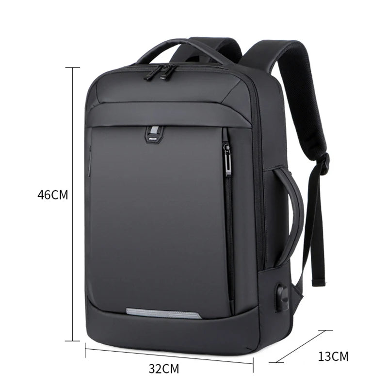2023new Business Laptop Backpack Waterproof Notebook For Men School Book Bag Expandable Multifunction USB Charging Man Backpacks
