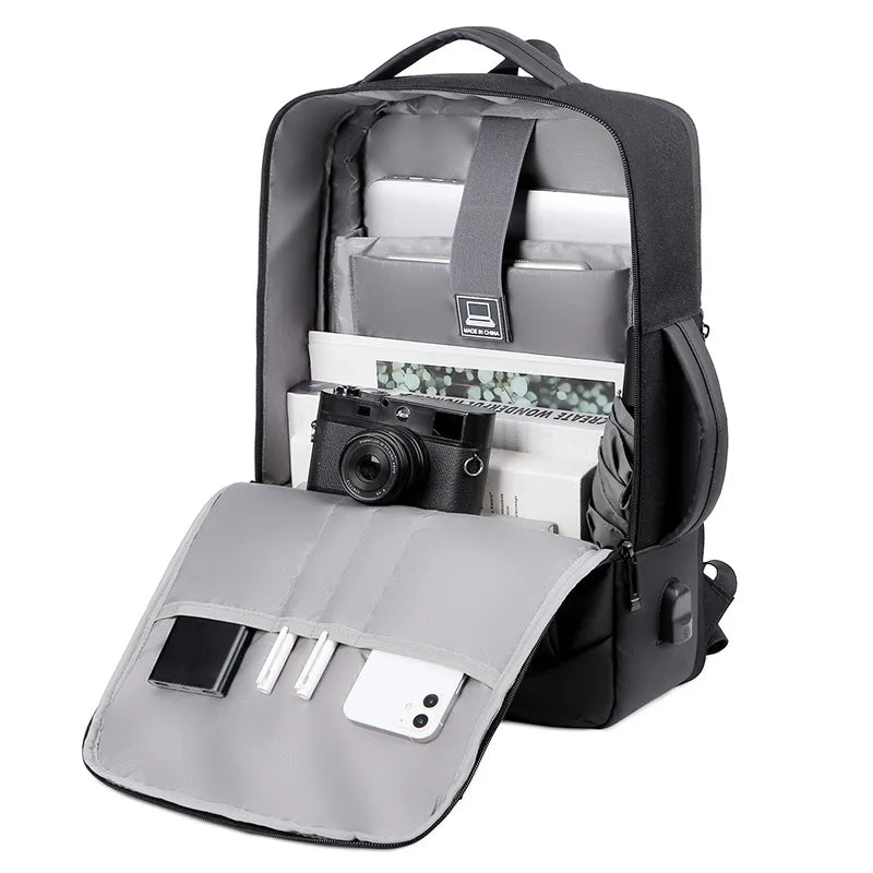 2023new Business Laptop Backpack Waterproof Notebook For Men School Book Bag Expandable Multifunction USB Charging Man Backpacks
