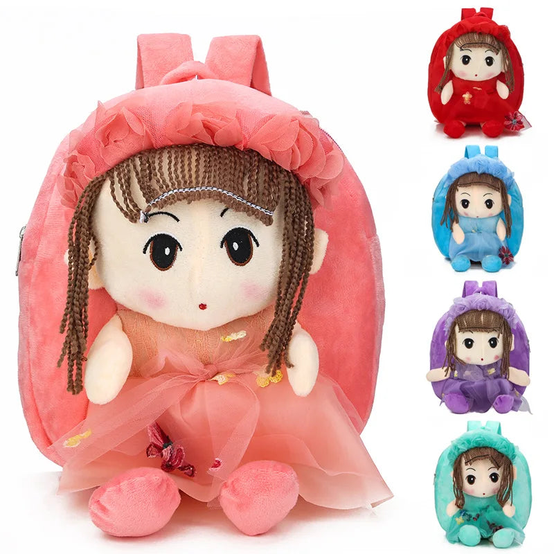 2024 3D Cartoon Plush Children Backpacks Kindergarten Schoolbag Kids Backpack Children School Bags for Baby Girls Backpacks