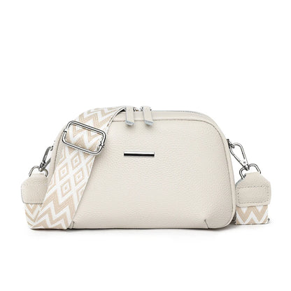 2024 Authentic Genuine Leather Women's Designer Shoulder Bag New Pattern Trendy Wide Shoulder Strap Women's Crossbody Bags Sac