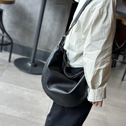 2024 Autumn/Winter leather women's bag fold Tote bag women's large capacity armpit crossbody bag cowhide shoulder bag fashion