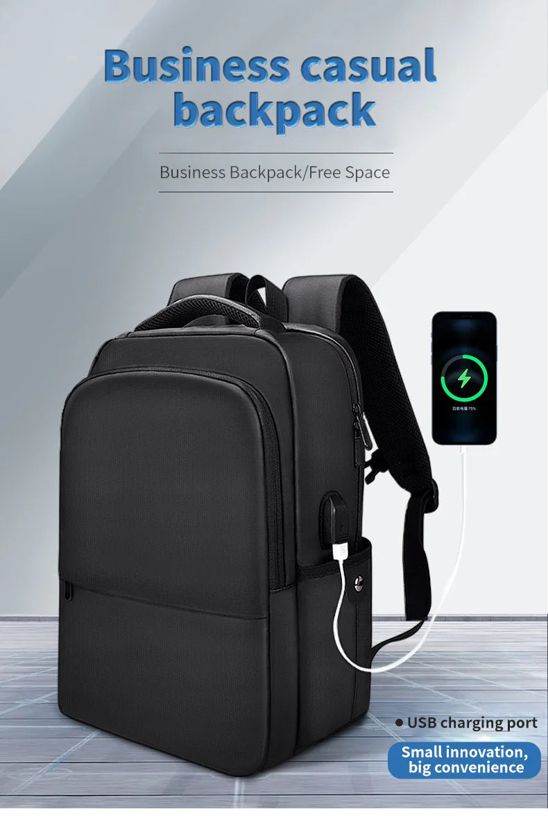 2024 Backpack laptop bag Anti-theft waterproof schoolbag for male and female students Casual business commuting backpack