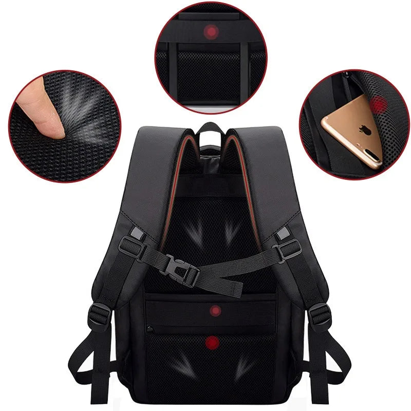 2024 Backpack laptop bag Anti-theft waterproof schoolbag for male and female students Casual business commuting backpack