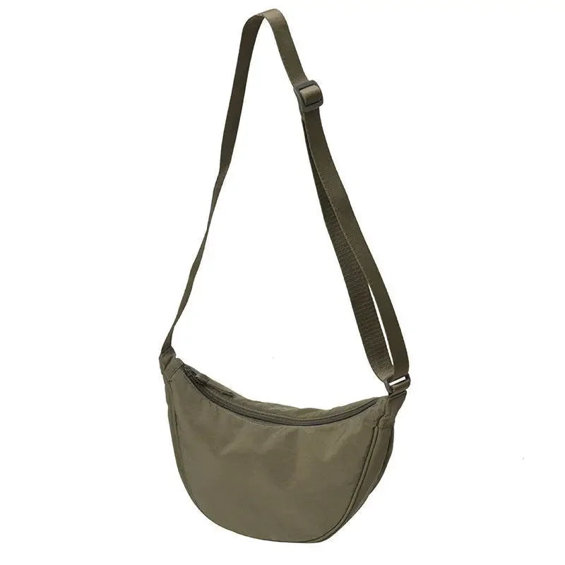 2024 Crossbody Hobo Sling Crescent Bag Women Men Trendy Small Shoulder Bag Purse Dumpling Casual Handbag Adjustable Strap