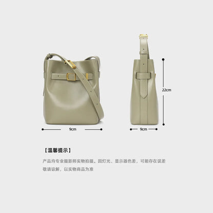 2024 Crossbody Large Capacity Genuine Leather Bag for Women Women's Bucket Bag Luxury Designer Handbag  Ladies Hand Bags