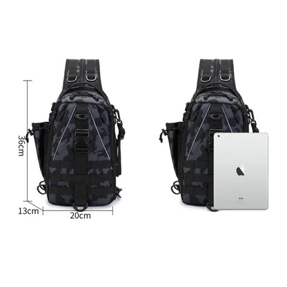 2024 Crossbody Multifunction Fishing Bag Waterproof Tactical Backpack Climbing Outdoor Shoulder Sports Chest Bag for Men Women