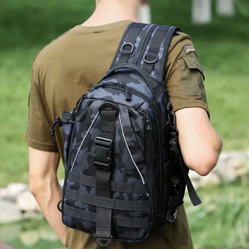 2024 Crossbody Multifunction Fishing Bag Waterproof Tactical Backpack Climbing Outdoor Shoulder Sports Chest Bag for Men Women