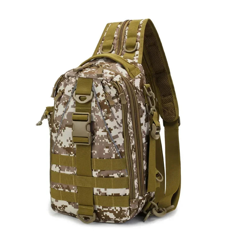 2024 Crossbody Multifunction Fishing Bag Waterproof Tactical Backpack Climbing Outdoor Shoulder Sports Chest Bag for Men Women