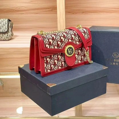 2024 Famous Designer Embroidery Chain Shoulder Messenger Fashion Women Purse And Handbags High Quality Small Square Bags
