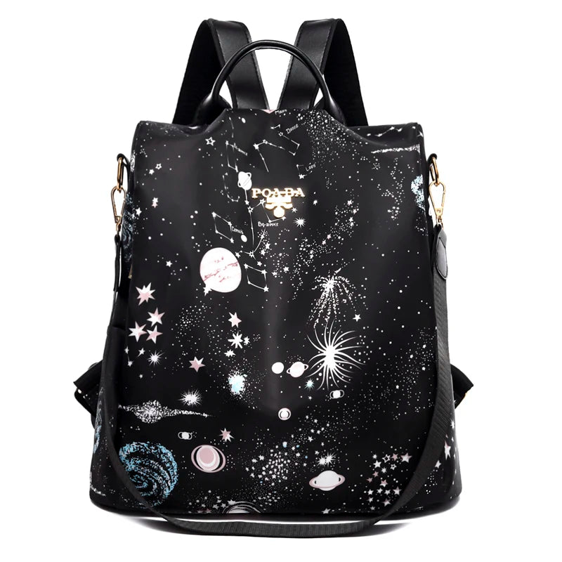 2024 Fashion Anti Theft Women Backpack Multi-Colored Oxford School Bag Pretty Style Girls School Backpack Female Travel Backpack