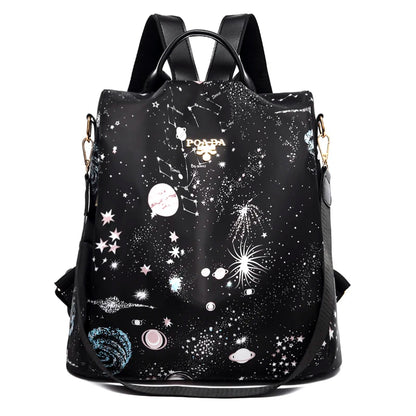2024 Fashion Anti Theft Women Backpack Multi-Colored Oxford School Bag Pretty Style Girls School Backpack Female Travel Backpack