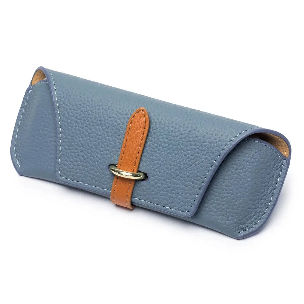 2024 Fashion Leather Glasses Case Holder Portable Slim Sunglasses Pouch Soft Eyeglasses Eyewear Sleeve for Women Men Lightweight