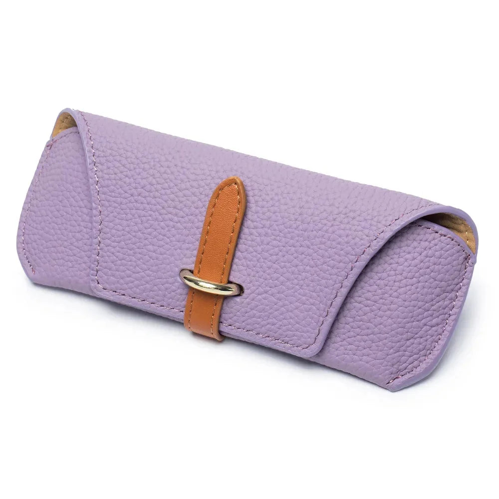 2024 Fashion Leather Glasses Case Holder Portable Slim Sunglasses Pouch Soft Eyeglasses Eyewear Sleeve for Women Men Lightweight