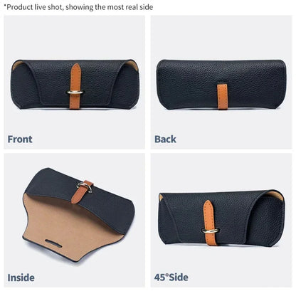 2024 Fashion Leather Glasses Case Holder Portable Slim Sunglasses Pouch Soft Eyeglasses Eyewear Sleeve for Women Men Lightweight