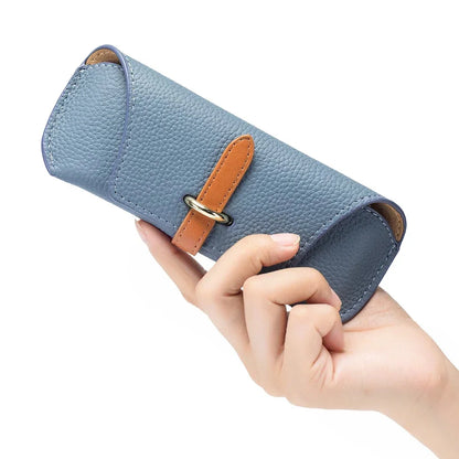 2024 Fashion Leather Glasses Case Holder Portable Slim Sunglasses Pouch Soft Eyeglasses Eyewear Sleeve for Women Men Lightweight