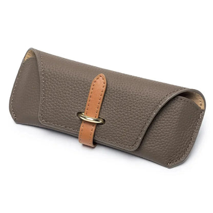 2024 Fashion Leather Glasses Case Holder Portable Slim Sunglasses Pouch Soft Eyeglasses Eyewear Sleeve for Women Men Lightweight