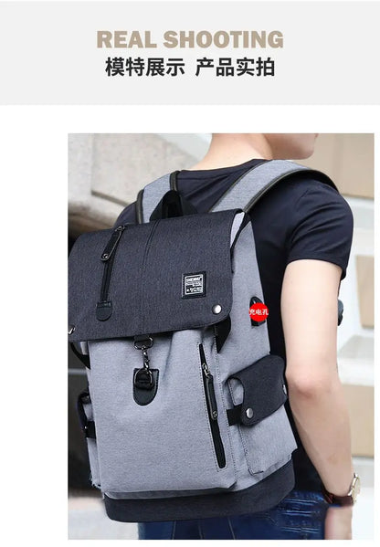 2024 Fashion Men Backpack Shoulder Bag Male Fashion Best Travel Backpacks Everyday Backpack Laptop Bags For Teenager Boy