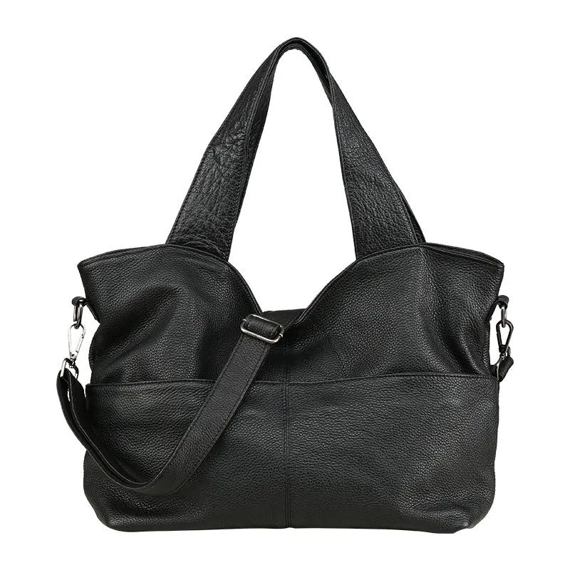 2024 Fashion New Genuine Leather Shoulder Bag High-capacity Top-Handle Bags Casual Commuter Tote Purses Women's Handbags