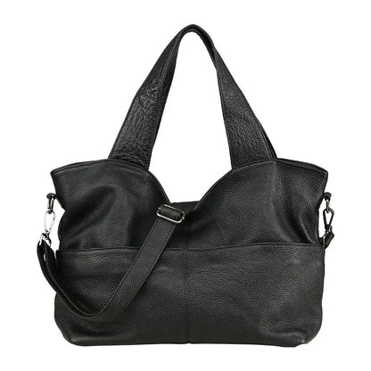 2024 Fashion New Genuine Leather Shoulder Bag High-capacity Top-Handle Bags Casual Commuter Tote Purses Women's Handbags
