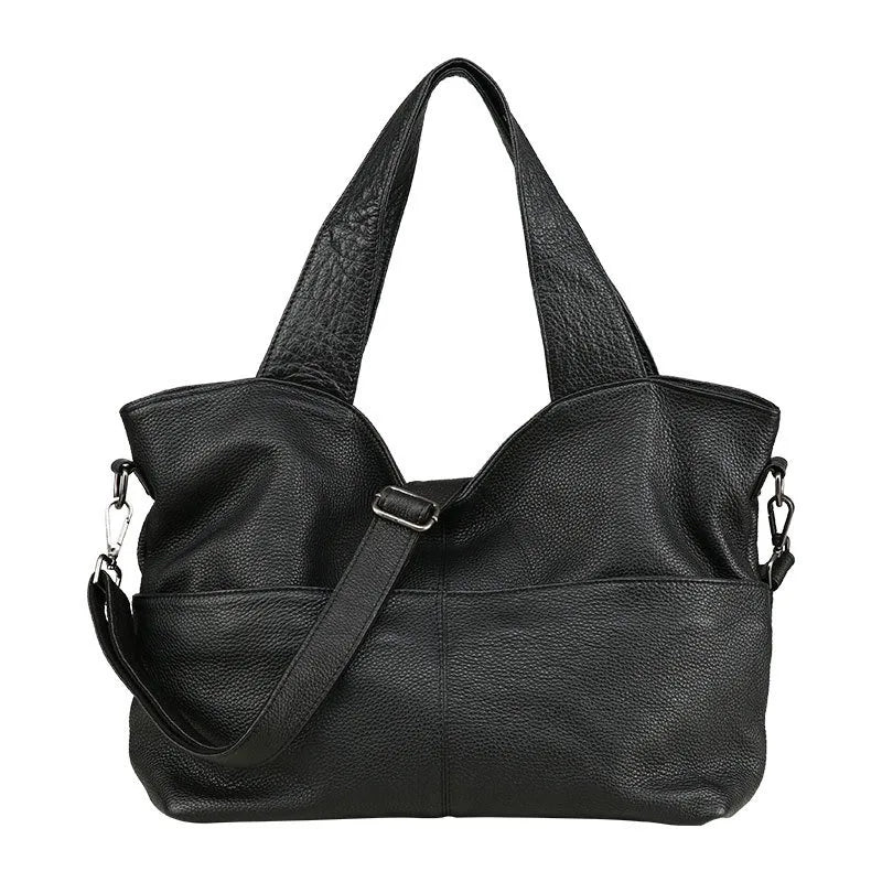2024 Fashion New Genuine Leather Shoulder Bag High-capacity Top-Handle Bags Casual Commuter Tote Purses Women's Handbags