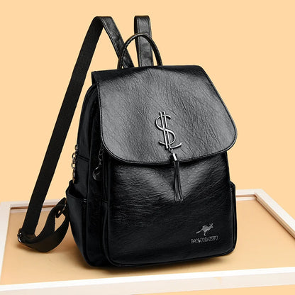 2024 Fashion Retro Women's Backpack High Quality Girl's Anti Theft Bag Large Capacity Female Shoulder Bags School Student Bolsos