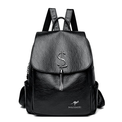 2024 Fashion Retro Women's Backpack High Quality Girl's Anti Theft Bag Large Capacity Female Shoulder Bags School Student Bolsos