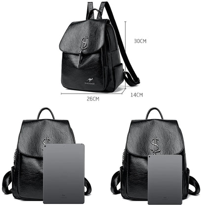 2024 Fashion Retro Women's Backpack High Quality Girl's Anti Theft Bag Large Capacity Female Shoulder Bags School Student Bolsos