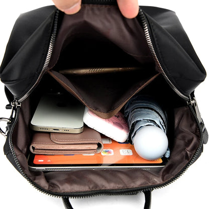 2024 Fashion Retro Women's Backpack High Quality Girl's Anti Theft Bag Large Capacity Female Shoulder Bags School Student Bolsos