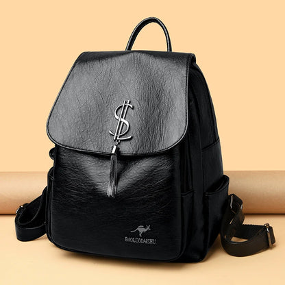 2024 Fashion Retro Women's Backpack High Quality Girl's Anti Theft Bag Large Capacity Female Shoulder Bags School Student Bolsos