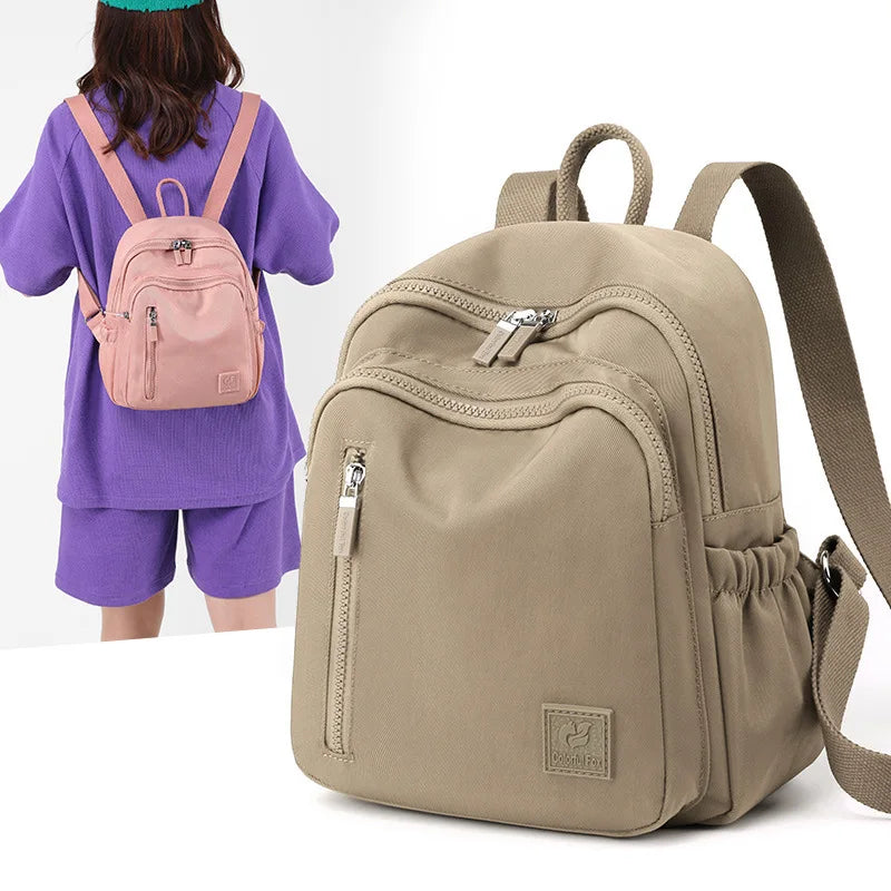 2024 Fashion Waterproof Nylon Female Backpack Women Preppy Style School Bags For Girls Small Travel Backpack Sac A Dos