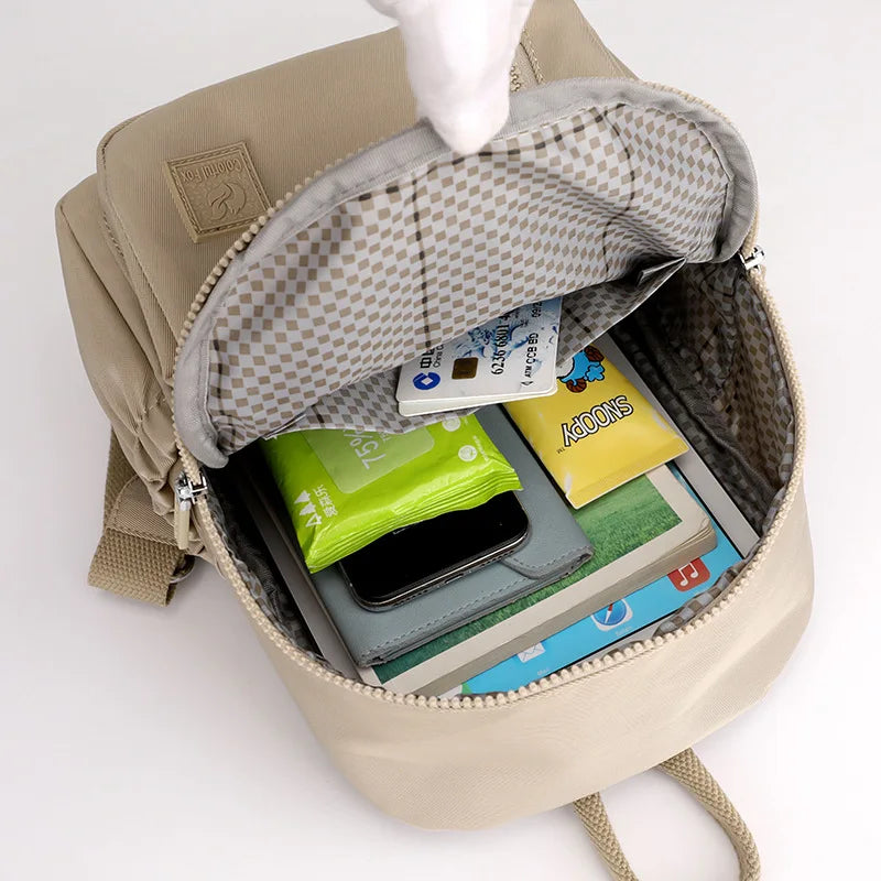 2024 Fashion Waterproof Nylon Female Backpack Women Preppy Style School Bags For Girls Small Travel Backpack Sac A Dos