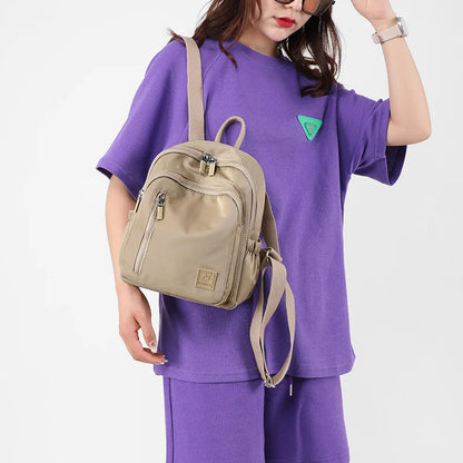 2024 Fashion Waterproof Nylon Female Backpack Women Preppy Style School Bags For Girls Small Travel Backpack Sac A Dos