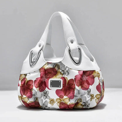 2024 Fashion Women Shoulder Bags Printed Flowers Messenger Bag Designer Luxury Brand High Quality Leather Ladies Handbag