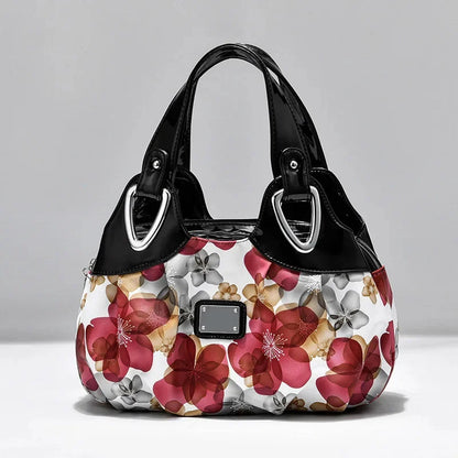 2024 Fashion Women Shoulder Bags Printed Flowers Messenger Bag Designer Luxury Brand High Quality Leather Ladies Handbag