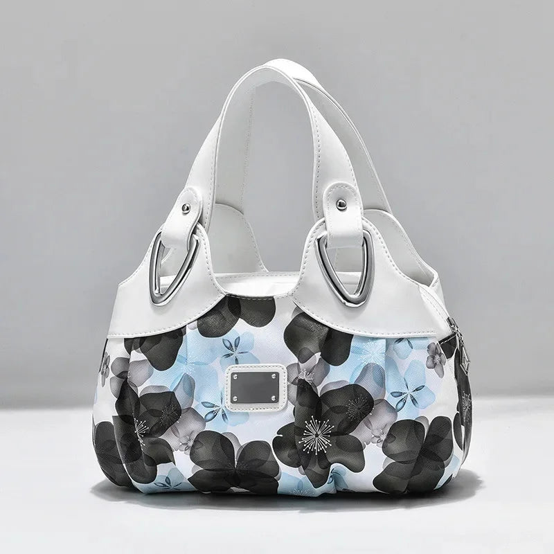 2024 Fashion Women Shoulder Bags Printed Flowers Messenger Bag Designer Luxury Brand High Quality Leather Ladies Handbag