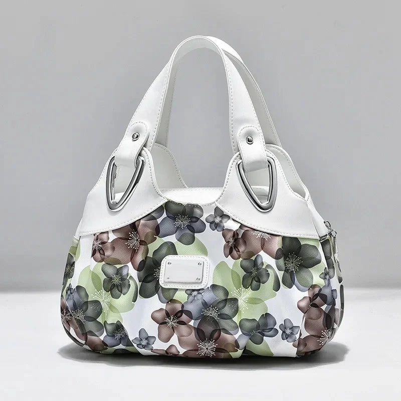 2024 Fashion Women Shoulder Bags Printed Flowers Messenger Bag Designer Luxury Brand High Quality Leather Ladies Handbag