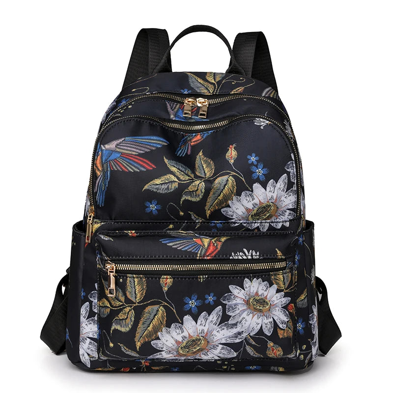 2024 Fashionable Printed Design Backpack With High Quality Nylon Large Capacity Backpacks Luxury Women's Brand Travel Bag Sac