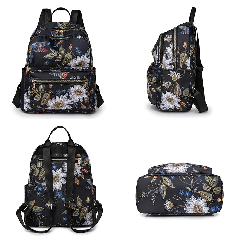 2024 Fashionable Printed Design Backpack With High Quality Nylon Large Capacity Backpacks Luxury Women's Brand Travel Bag Sac