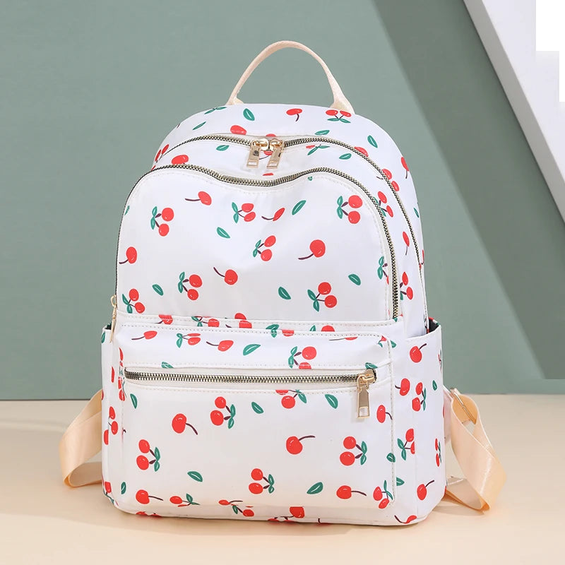 2024 Fashionable Printed Design Backpack With High Quality Nylon Large Capacity Backpacks Luxury Women's Brand Travel Bag Sac