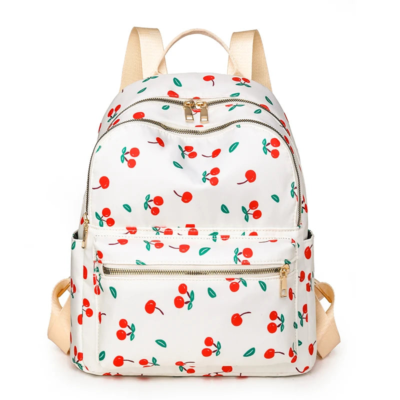 2024 Fashionable Printed Design Backpack With High Quality Nylon Large Capacity Backpacks Luxury Women's Brand Travel Bag Sac