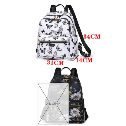 2024 Fashionable Printed Design Backpack With High Quality Nylon Large Capacity Backpacks Luxury Women's Brand Travel Bag Sac